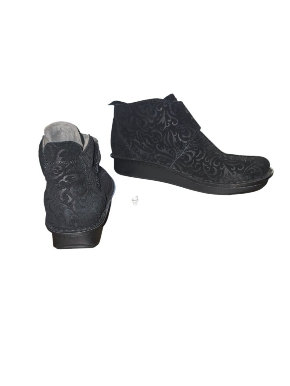 Alegria by PG Lite Night N' Gale Black Damask Floral Scroll Bootie, 40